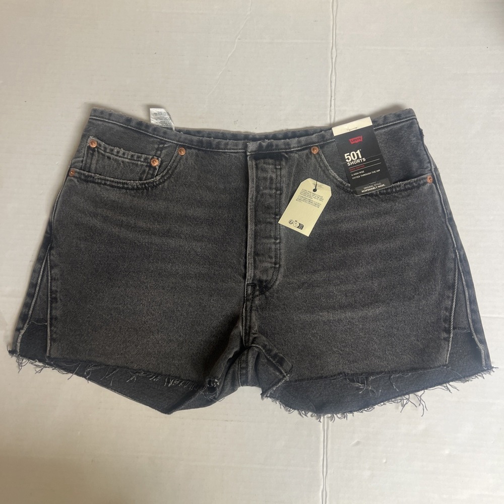 Levi's Women's High Waist Cutoff Denim Shorts - Black